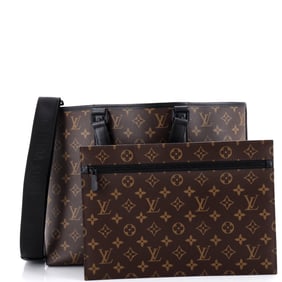 Louis Vuitton Weekend Tote Macassar Monogram Canvas PM