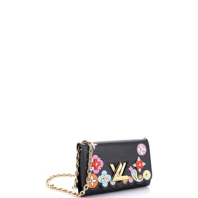 Louis Vuitton Twist Chain Wallet Limited Edition Floral Patchwork Epi Leather