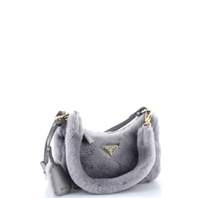 Prada Re-Edition Shoulder Bag Shearling Mini