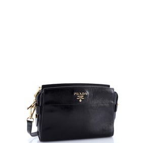 Prada Esplanade Crossbody Bag Vernice Saffiano with City Calf Small