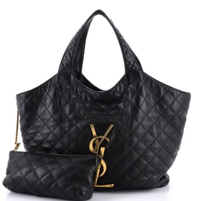 Saint Laurent Icare Shopping Tote Quilted Leather Maxi