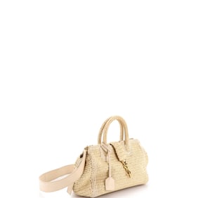 Saint Laurent Monogram Cabas Downtown Raffia and Leather Baby