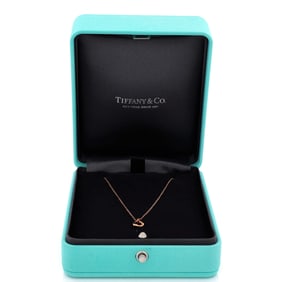 Tiffany & Co. Elsa Peretti Open Heart Pendant Necklace 18K Rose Gold 7mm