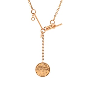 Hermes Ex-Libris Pendant Necklace