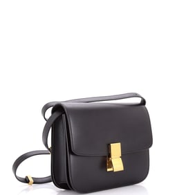 Celine Classic Box Bag Smooth Leather Medium (Black)