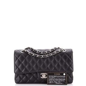 Chanel Classic Double Flap Bag Quilted Caviar Medium (Black)