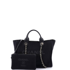Chanel Deauville NM Tote Mixed Fibers Small (Black)