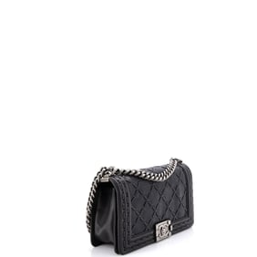 Chanel Paris-Dallas Boy Flap Bag Whipstitch Caviar Old Medium (Black)