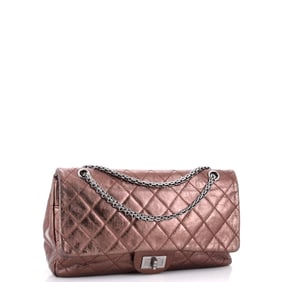 Chanel Reissue 2.55 Flap Bag Quilted Metallic Aged Calfskin 227 (Brown)