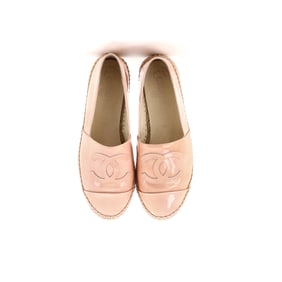 Chanel Women's CC Cap Toe Espadrilles Patent (Neutral)