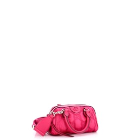 Gucci Ophidia Convertible Boston Top Handle Bag GG Matelasse Leather Mini (Pink)