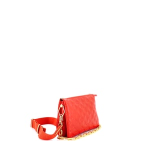 Louis Vuitton Coussin Bag Monogram Embossed Lambskin PM (Red)