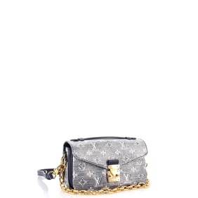 Louis Vuitton Pochette Metis Monoglam Jacquard Canvas East West (Blue)