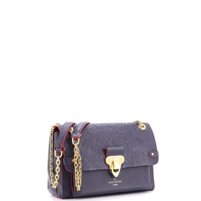 Louis Vuitton Vavin Handbag Monogram Empreinte Leather PM (Blue)