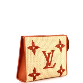 Louis Vuitton Toiletry Pouch Monogram Giant Raffia 26 (Neutral)