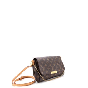 Louis Vuitton Favorite Handbag Monogram Canvas MM (Brown)