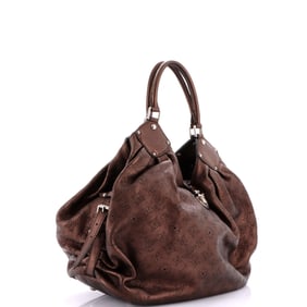 Louis Vuitton XL Hobo Mahina Leather (Brown, Metallic)