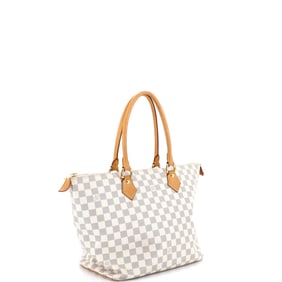Louis Vuitton Saleya Handbag Damier MM (White)