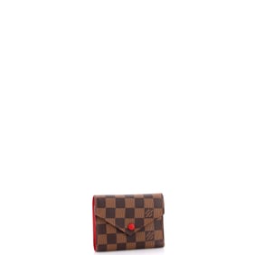 Louis Vuitton Victorine Wallet Damier (Brown, Red)