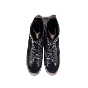 Louis Vuitton Women's Laureate Platform Desert Boots Suede with Monogram Canvas and Crocodile