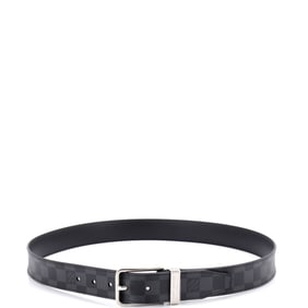 Louis Vuitton Slender Reversible Belt Damier Infini Leather Medium (Black)