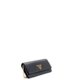 Prada Wallet on Chain Vitello Move Long (Black)