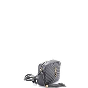 Saint Laurent Lou Camera Bag Matelasse Chevron Leather Small (Gray)