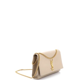 Saint Laurent Classic Monogram Crossbody Bag Grainy Leather Medium (Neutral)
