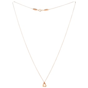 Tiffany & Co. Elsa Peretti Open Heart Pendant Necklace 18K Rose Gold 7mm