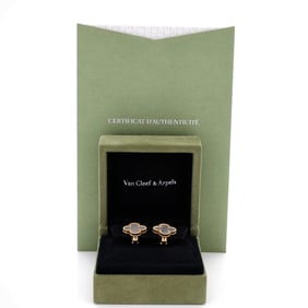 Van Cleef & Arpels Vintage Alhambra Earrings 18K Yellow Gold and Mother of Pearl