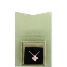 Van Cleef & Arpels Vintage Alhambra Pendant Necklace 18K Rose Gold and Grey Mother of Pearl