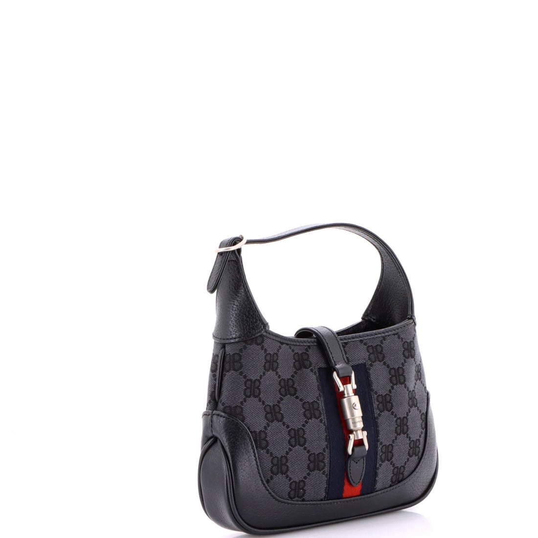 Balenciaga x Gucci The Hacker Project Jackie 1961 Hobo BB Canvas Mini Black