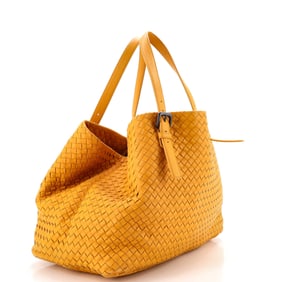 Bottega Veneta A-Shape Tote Intrecciato Nappa Large Yellow