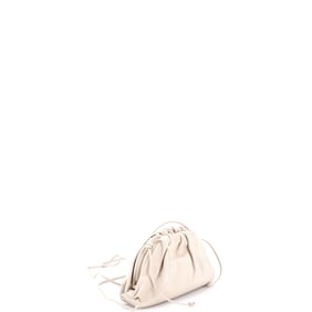 Bottega Veneta The Pouch Leather Mini Neutral, White