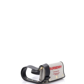 Burberry Hackberry Shoulder Bag Canvas with Leather Small Gray