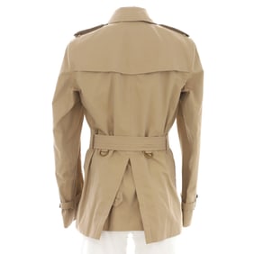 Burberry Women's Kensington Short Trench Coat Cotton Neutral