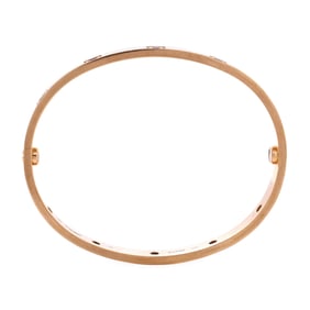 Cartier Love 10 Stone Bracelet 18K Rose Gold with Garnet, Amethyst and Sapphire Rose Gold