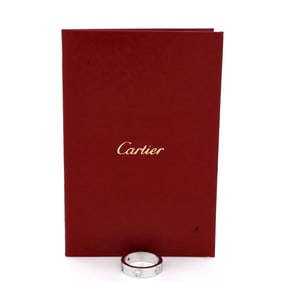 Cartier Love 3 Diamonds Band Ring 18K White Gold with Diamond White Gold