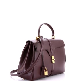 Celine 16 Top Handle Bag Smooth Calfskin Medium Brown