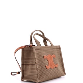 Celine Cabas Thais Tote Tweed Small Brown