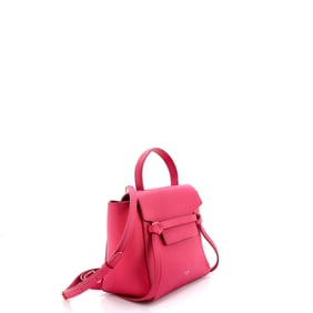 Celine Belt Bag Textured Leather Nano Pink