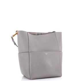 Celine Sangle Seau Bag Calfskin Large Gray