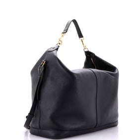 Celine Travel Hobo 6 Leather Black