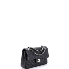 Chanel Classic Double Flap Bag Quilted Lambskin Small Black