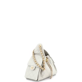 Chanel 25 Hobo Bag Quilted Caviar Small Neutral