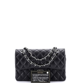 Chanel Classic Double Flap Bag Quilted Lambskin Small Black