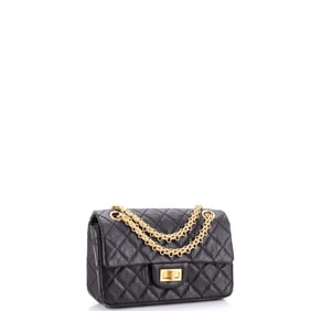 Chanel Reissue 2.55 Flap Bag Quilted Aged Calfskin Mini Black