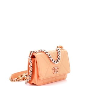 Chanel 19 Wallet on Chain Quilted Lambskin Orange