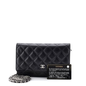 Chanel Wallet on Chain Quilted Caviar Black