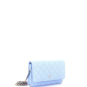 Chanel Wallet on Chain Quilted Caviar Blue